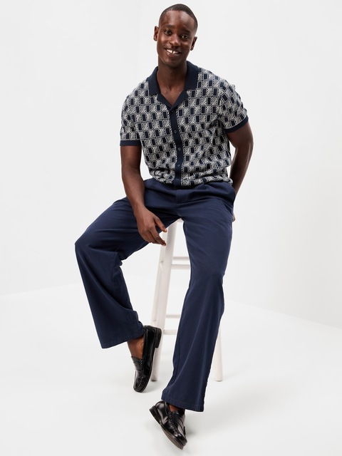 Short-Sleeve Sweater Shirt