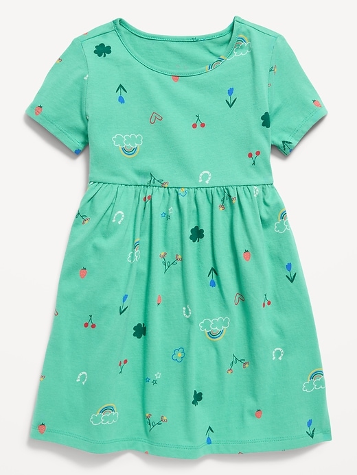 Image number 1 showing, Printed Short-Sleeve Dress for Toddler Girls