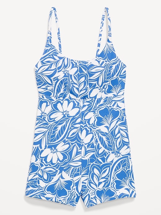 Image number 4 showing, Textured Swim Romper -- 2.5-inch inseam