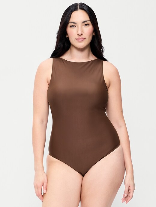 Image number 5 showing, High-Neck One-Piece Swimsuit