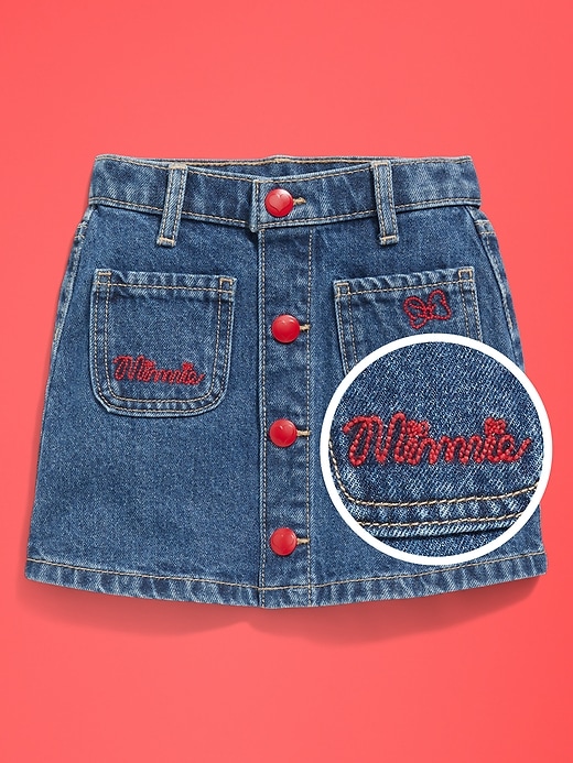 L'image numéro 2 présente Jupe en denim Minnie Mouse Old Navy x Disney pour toute-petite