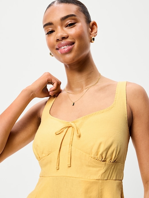 Image number 6 showing, Fit & Flare Linen Mini Dress