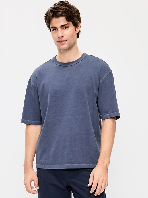 Image number 1 showing, Garment-Dyed Heavyweight Cropped T-Shirt