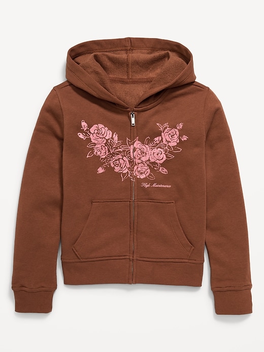 Image number 1 showing, Fitted Long-Sleeve Graphic Hoodie for Girls