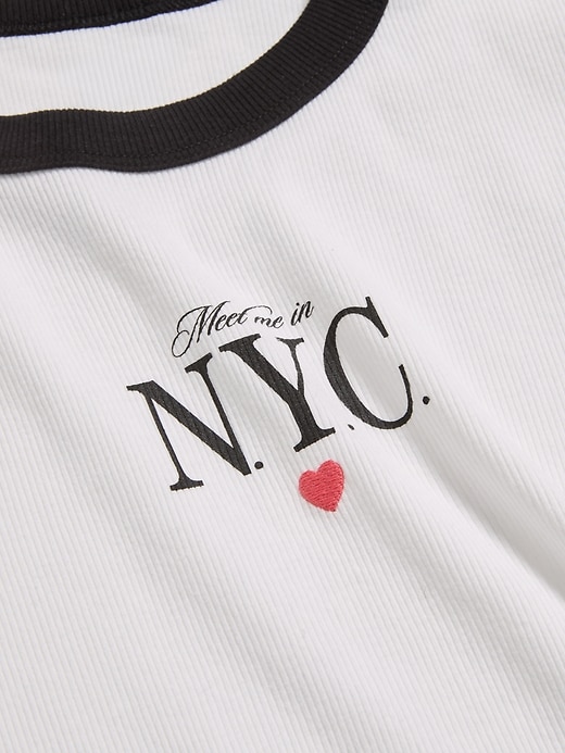 Image number 2 showing, Snug Ribbed Crop T-Shirt