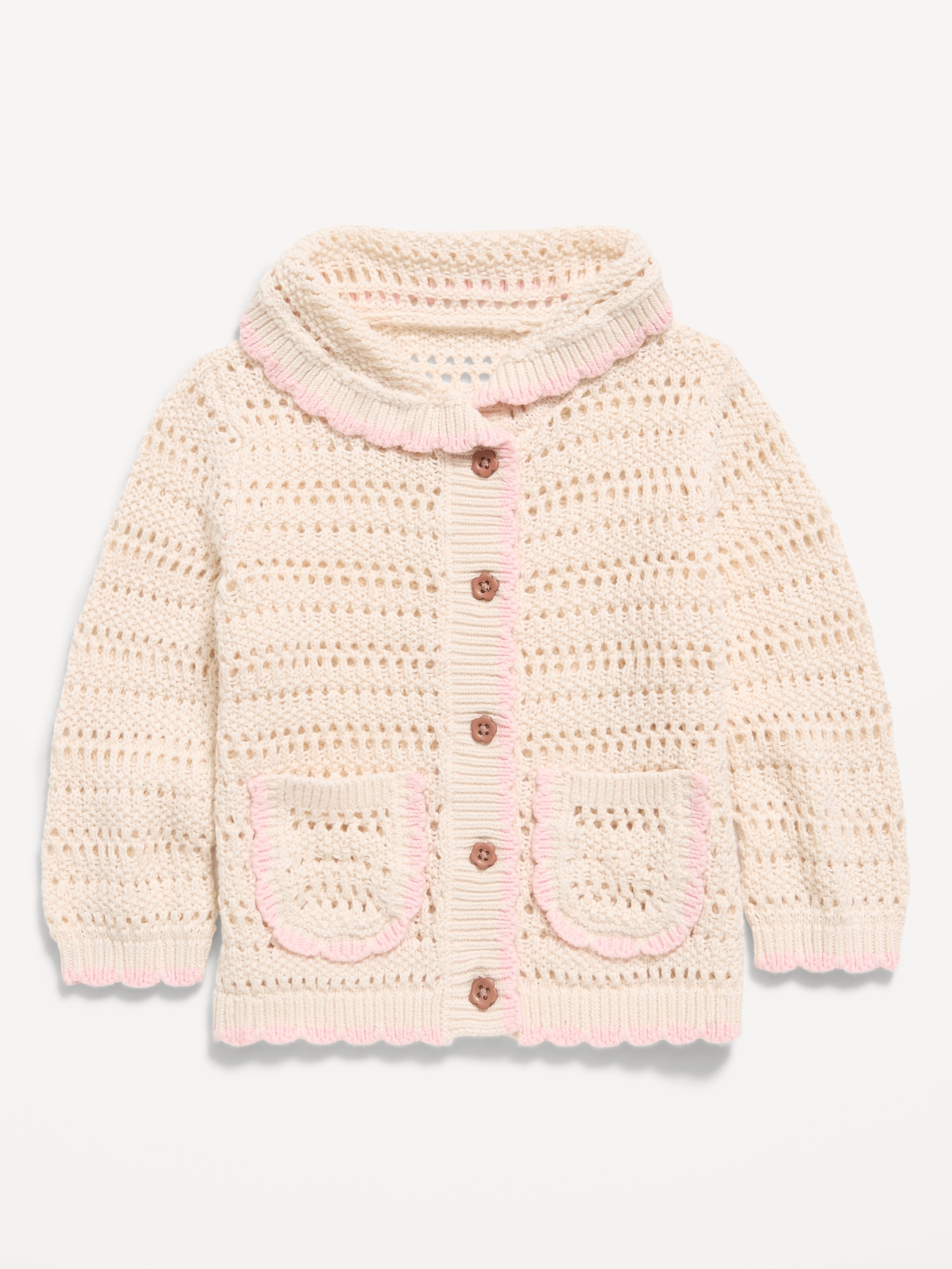 Crochet-Knit Cardigan Sweater for Baby