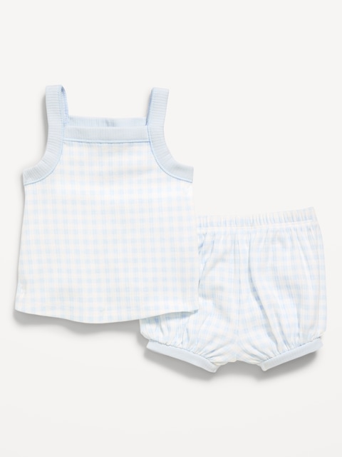 ENSEMBLE DE CAMISOLE ET SHORT CÔTELÉS POUR BÉBÉ