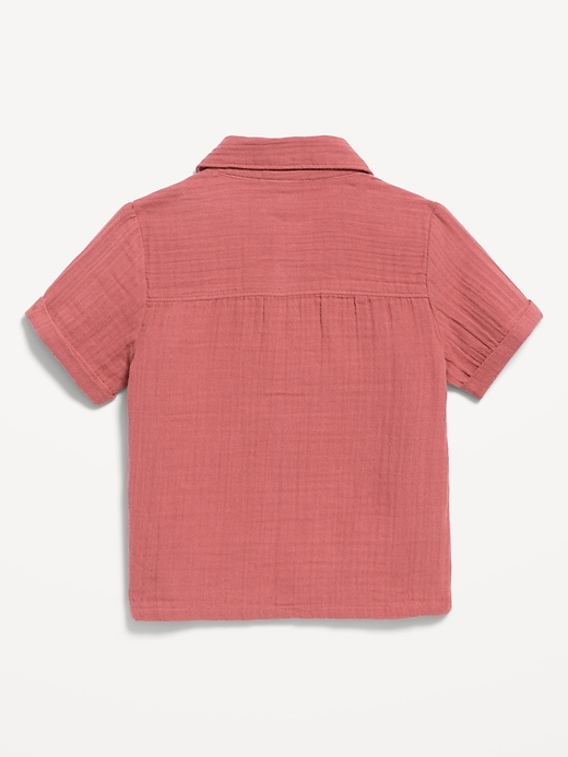 Image number 2 showing, Short-Sleeve Double-Weave Shirt for Toddler Boys