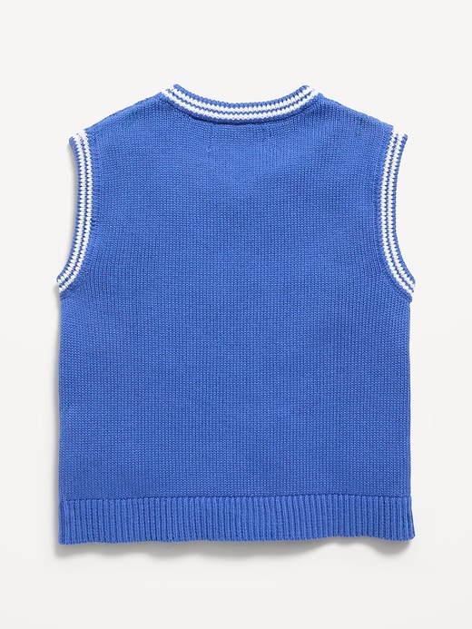 Image number 2 showing, Oversized Cable-Knit Sweater Vest for Toddler Boys
