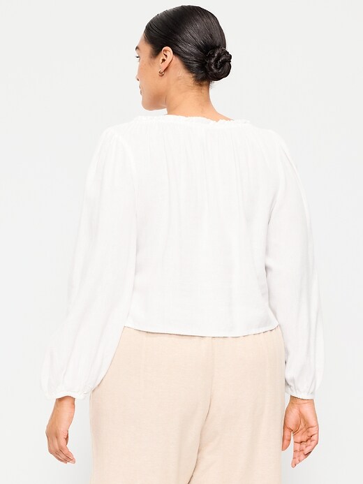 Image number 8 showing, Long-Sleeve Button-Down Top