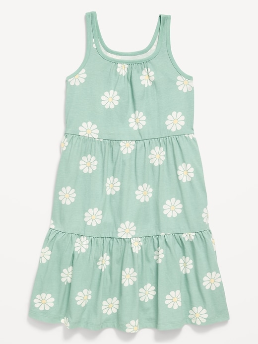 Image number 1 showing, Printed Sleeveless Fit and Flare Dress for Girls