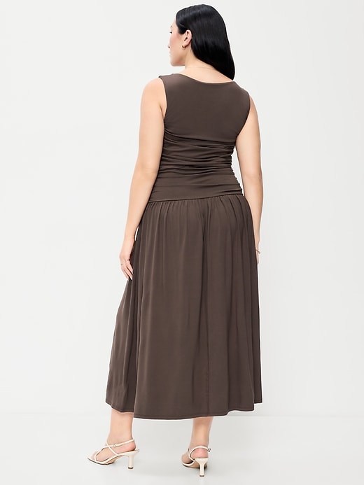Image number 8 showing, Fit & Flare Drop-Waist Maxi Dress