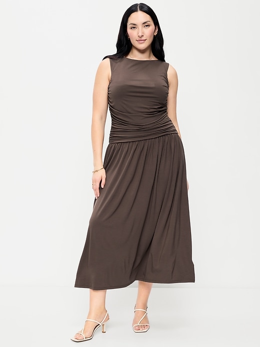 Image number 7 showing, Fit & Flare Drop-Waist Maxi Dress