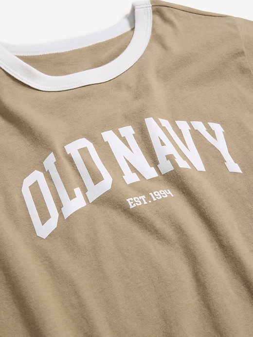 Image number 4 showing, EveryWear Crew-Neck Logo-Graphic Ringer T-Shirt