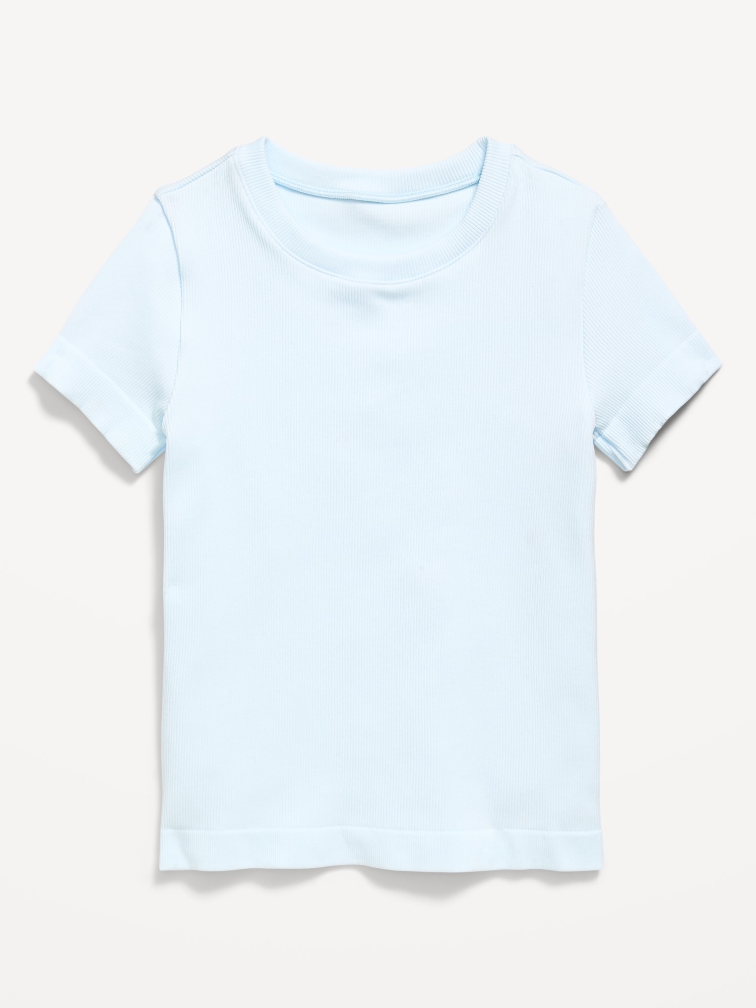 Fitted Seamless Ribbed Performance Top for Girls