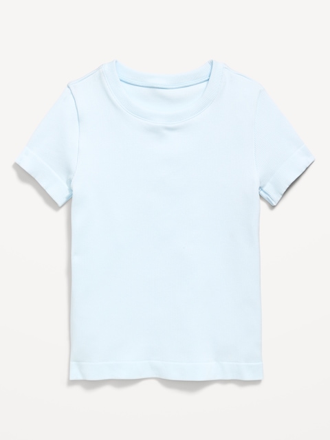 Fitted Seamless Ribbed Performance Top for Girls