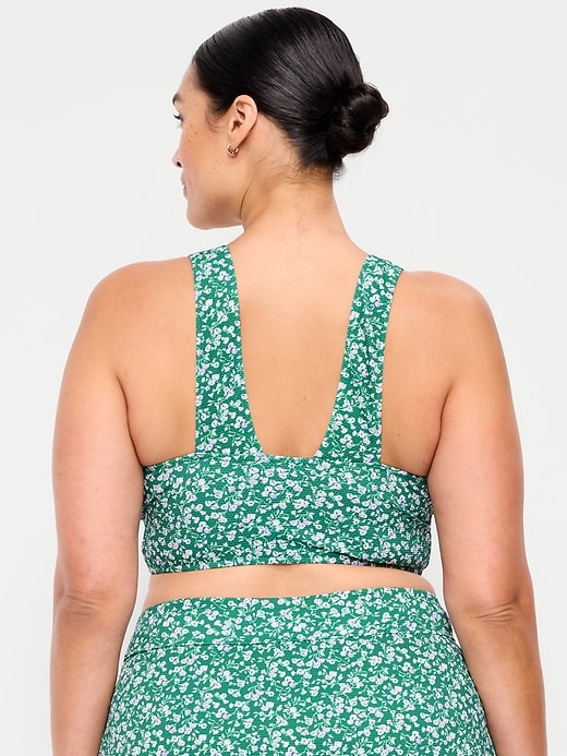 Image number 7 showing, Pique Longline Bikini Swim Top