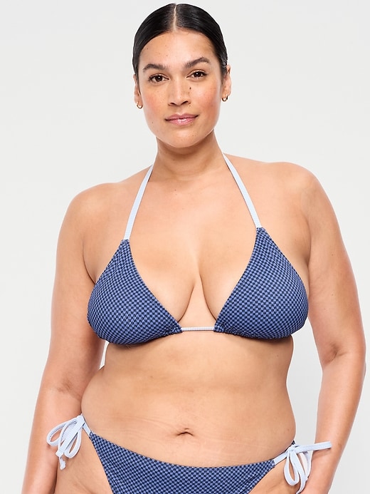 Image number 7 showing, Triangle String Bikini Swim Top