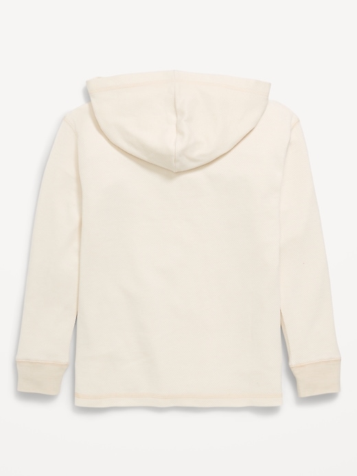 L'image numéro 3 présente Chandail à capuchon henley douillet pour garçon