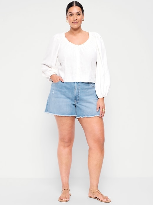 Image number 7 showing, High-Waisted OG Jean Shorts -- 4-inch inseam