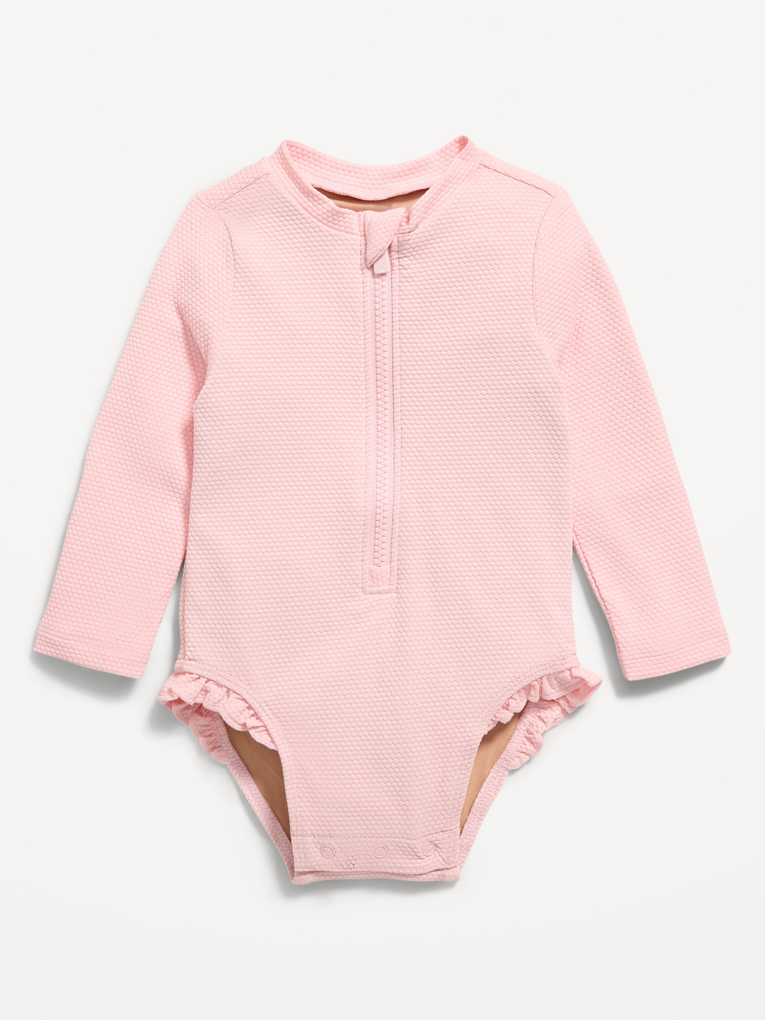 Long-Sleeve Rashguard Swim One-Piece for Baby