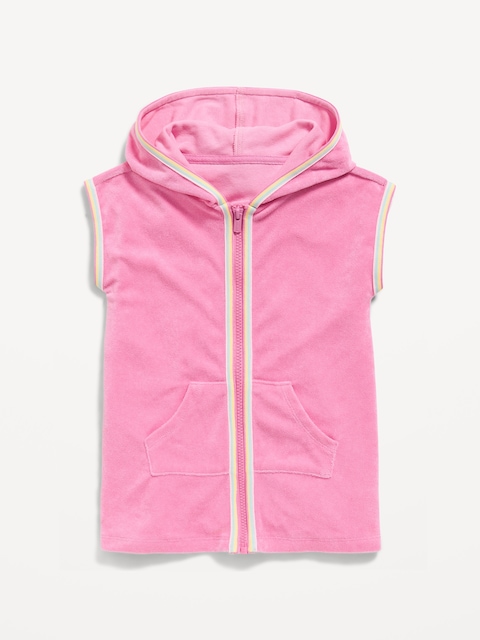 Hooded Terry Swim Cover-Up for Toddler Girls