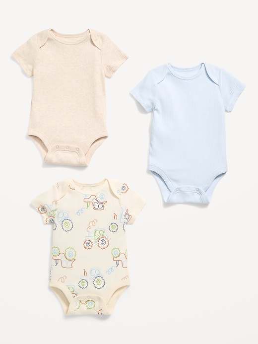 Image number 2 showing, Unisex Ribbed Bodysuit 3-Pack for Baby