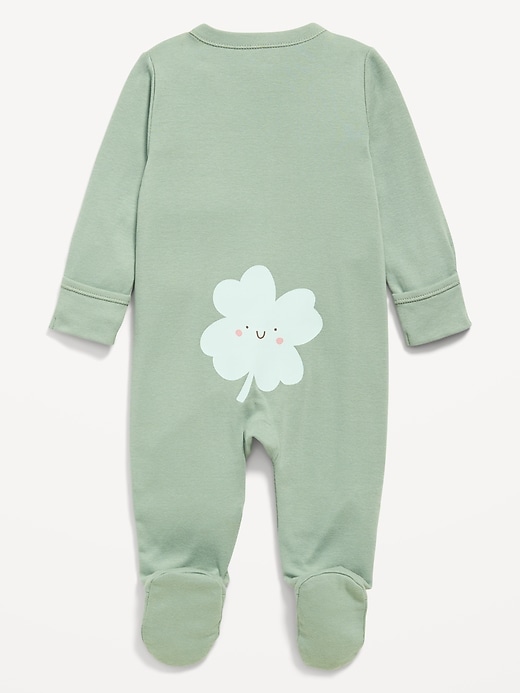 L'image numéro 2 présente Une-pièce Nuit ou jeu à pieds à glissière à double sens pour bébé