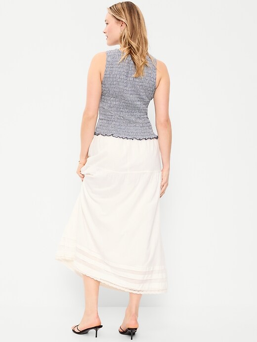 Image number 7 showing, Lace-Trim Maxi Skirt