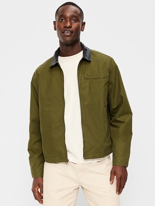 Image number 1 showing, Cropped Canvas Barn Jacket