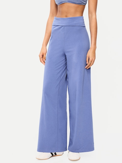 High-Waisted PowerChill Fold-Over Wide-Leg Pants