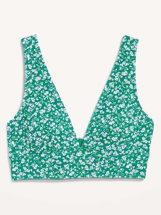 Image number 1 showing, Pique Longline Bikini Swim Top