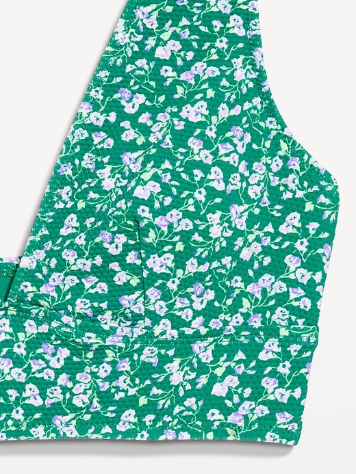 Image number 8 showing, Pique Longline Bikini Swim Top