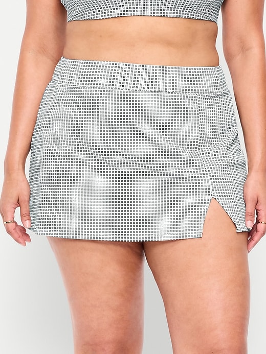 Image number 7 showing, High-Waisted Textured Swim Skirt