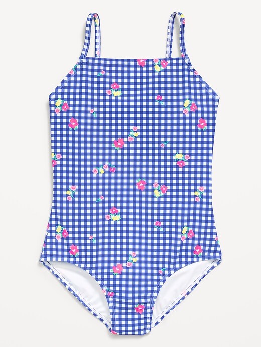 Image number 1 showing, Back Cutout One-Piece Swimsuit for Girls