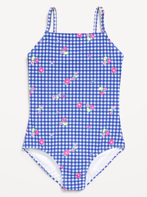 Back Cutout One-Piece Swimsuit for Girls