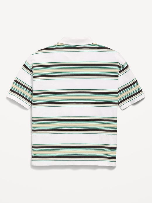 Image number 3 showing, Oversized Striped Polo Shirt for Boys