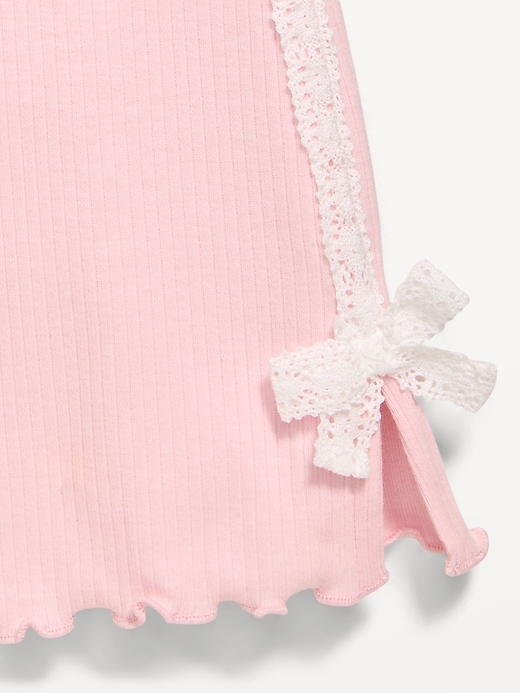 Image number 2 showing, Ribbed Side-Stripe Flare-Leg Leggings for Toddler Girls