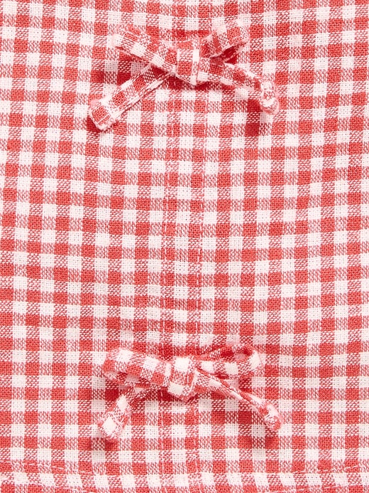 Image number 3 showing, Sleeveless Linen-Blend Bow Top and Pants Set for Toddler Girls