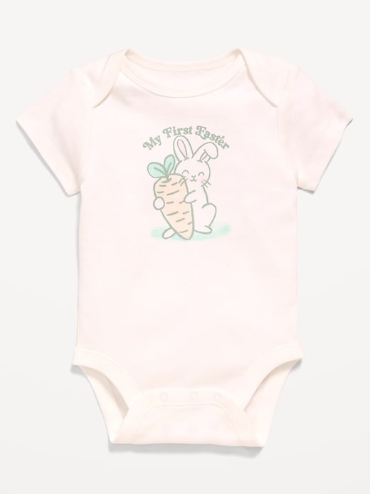 Image number 1 showing, Short-Sleeve Graphic Bodysuit for Baby