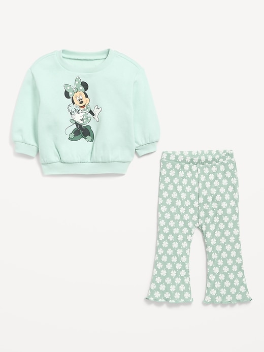 Image number 2 showing, Disney© Minnie Mouse Graphic Sweatshirt and Flare Leggings Set for Baby