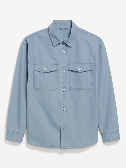 Image number 2 showing, Oversized Canvas Workwear Shirt