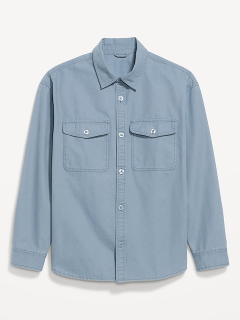 Oversized Canvas Workwear Shirt
