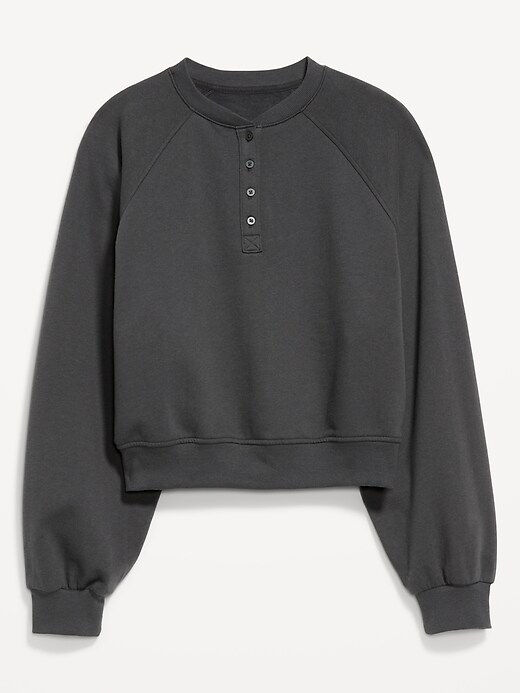 Image number 2 showing, SoComfy Oversized Button-Front Sweatshirt