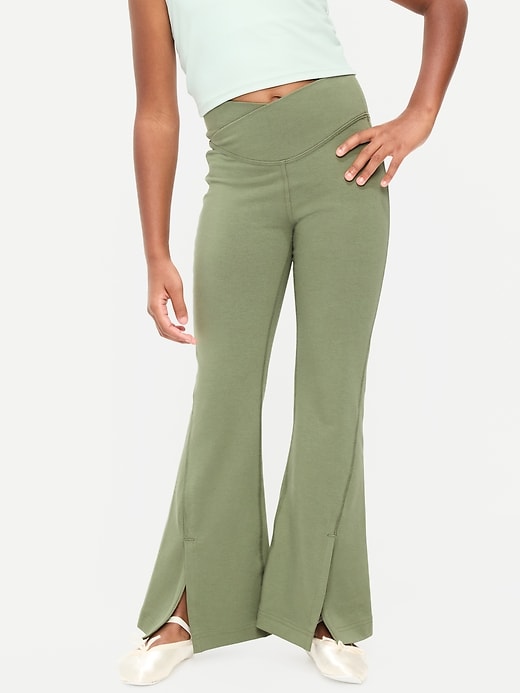 Image number 3 showing, High-Waisted PowerChill Flare Leggings for Girls