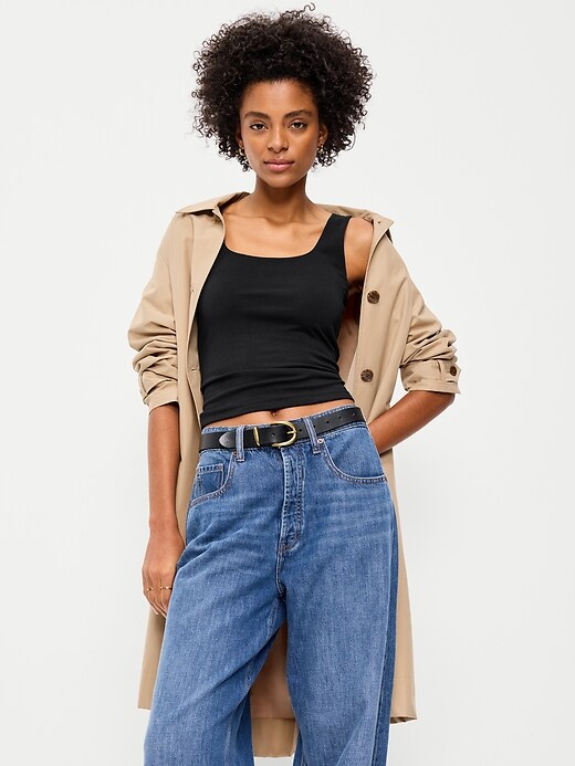 Image number 3 showing, Hug Double-Layer Scoop-Neck Tank Top