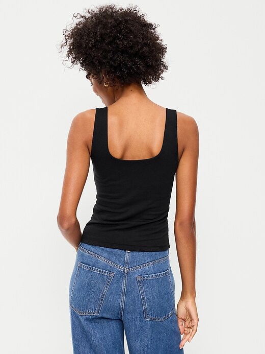Image number 2 showing, Hug Double-Layer Scoop-Neck Tank Top