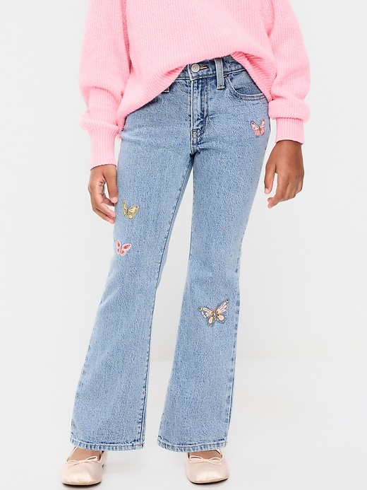 Image number 1 showing, High-Waisted Flare-Leg Jeans for Girls