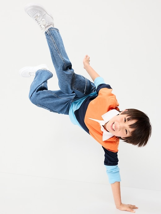 L'image numéro 3 présente Jean cargo coupe très généreuse pour garçon