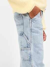 Image number 3 showing, Super Baggy Wide-Leg Carpenter Jeans for Girls